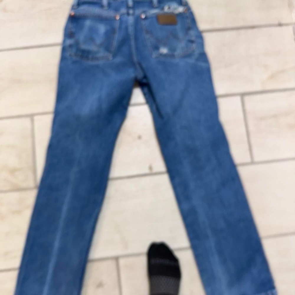 Wrangler Vintage Wash Distressed Straight Leg Jeans 29x30 - Picture 6 of 7